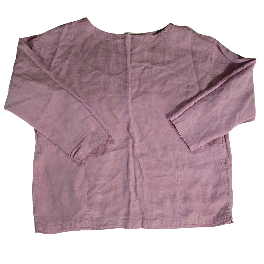 Allen Allen Relaxed Linen Tunic in Dusty Lavender